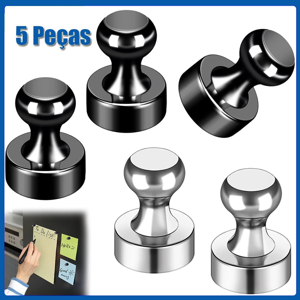 Pinos magnéticos para quadro branco - KIT COM 5 - ÍMAS DE NEODÍMIO