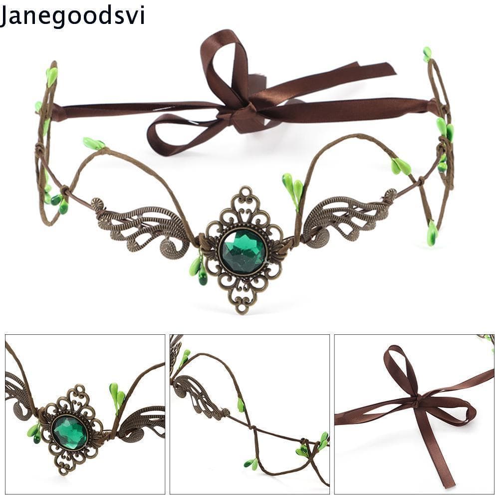 Coroa De Elfo , Bruxa Tema Videira Design Coroa Elfo, Floresta Headpiece Vestido Acessório De Casamento Bandana Gótica