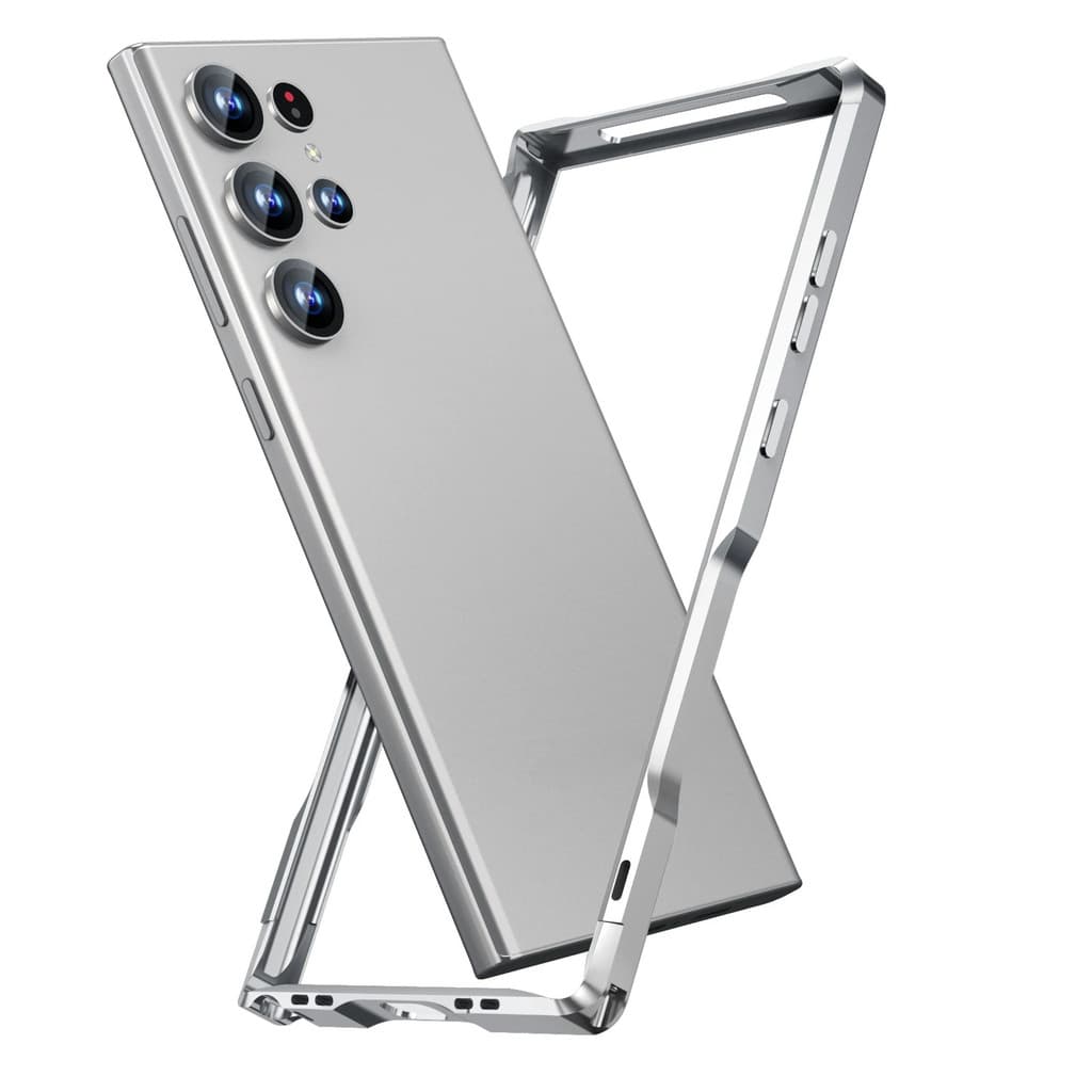 Caso Amortecedor De Metal De Luxo Para Galaxy S24 S25 S26 Ultra Liga Quadro S23 Leve Alumínio À Prova De Choque Capa