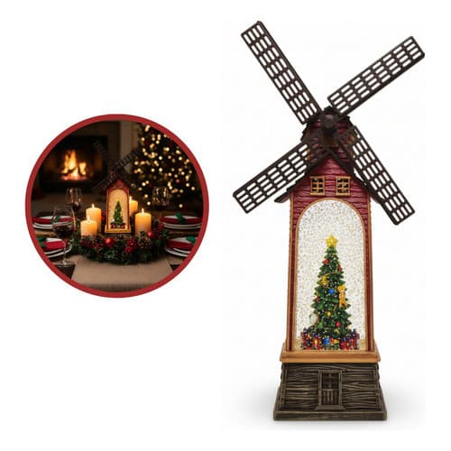 Luminária Catavento Decoração Natal Musical Led Usb Natalino Árvore De Natal Catavento