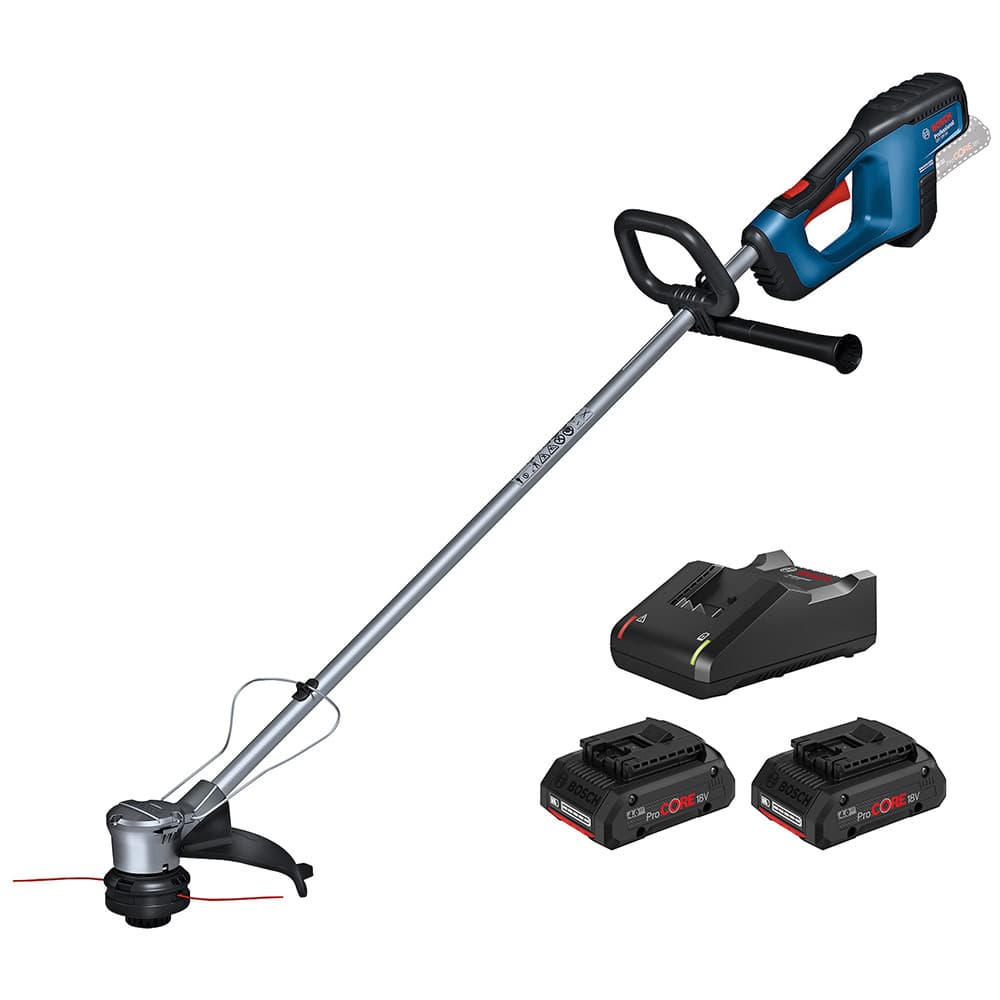 Kit Aparador de Grama a Bateria GRT 18V-33 + 2 Baterias 18V 4Ah ProCore + Carregador GAL 18V-40 (Bivolt) Bosch