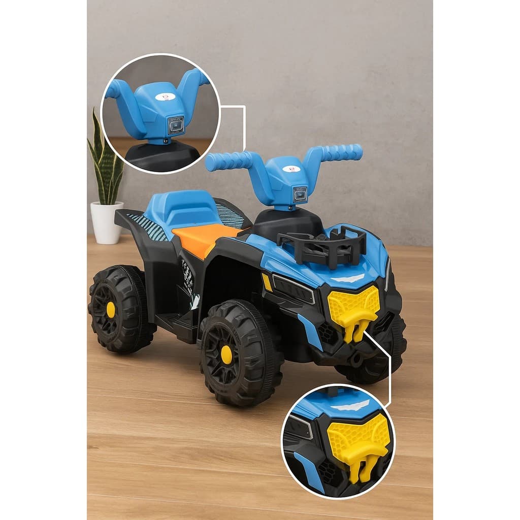 Quadriciclo Elétrico Infantil 6V Azul Moto Bateria Recarregável Passeio Brinquedo Criança Divertido