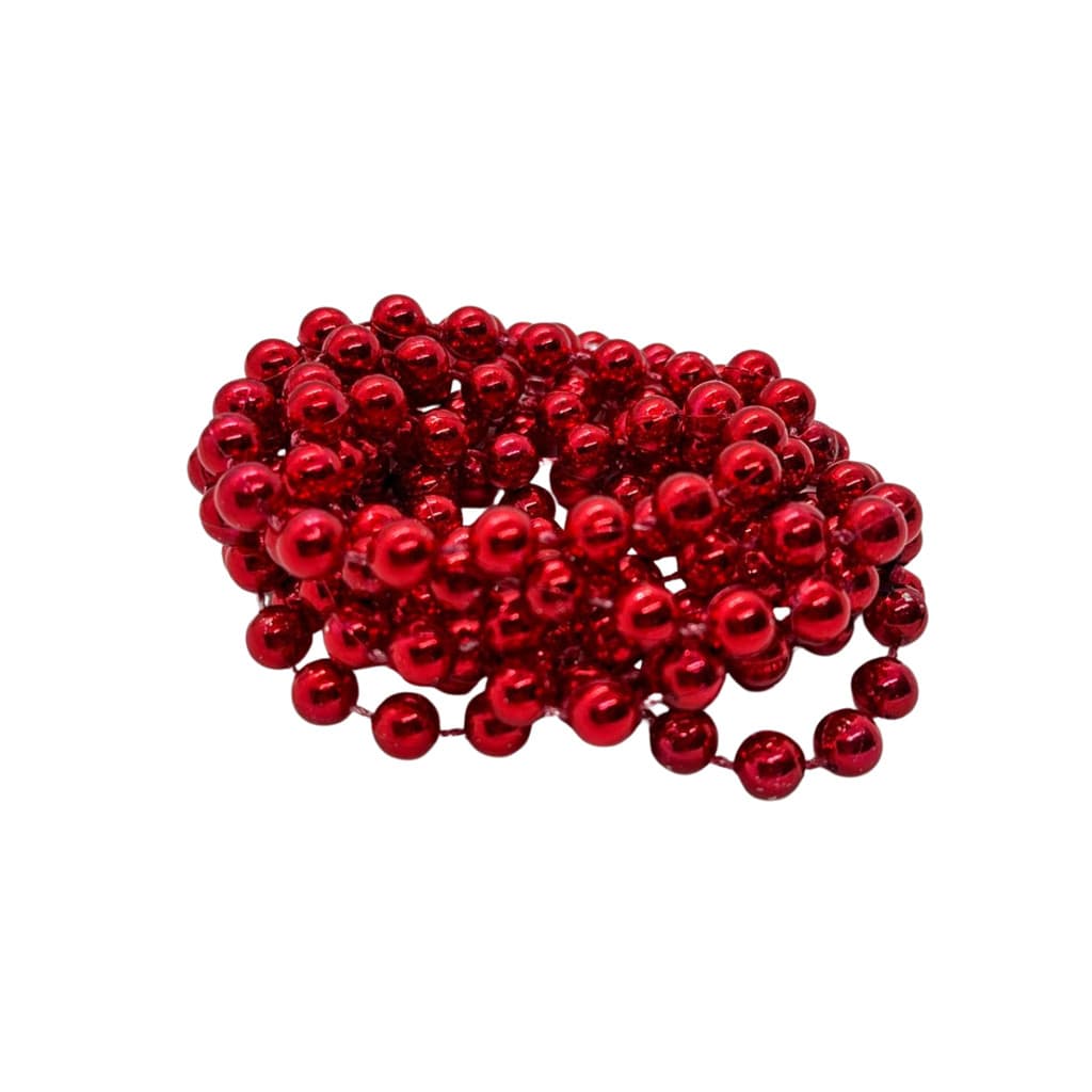 CORDÃO DE BOLINHA VERMELHO PARA ARVORE DE NATAL 2M