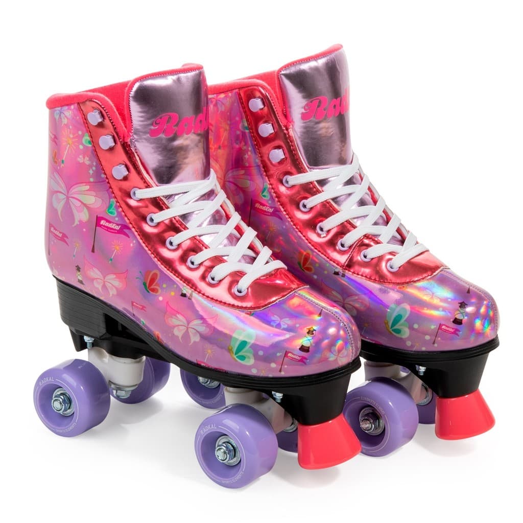 Patins Infantil Quad 4 Rodas Menina Refletivo Com Freio E Regulagem - Fenix Brinquedos