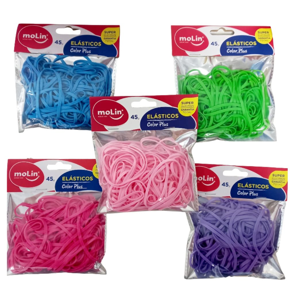 Elástico Color Plus Cor Pacote 45g Molin
