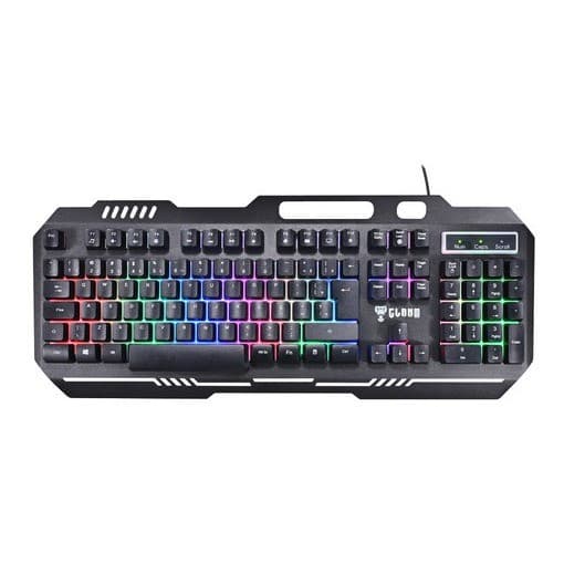 Teclado Gamer Mount Semi Mecânico Led Multimídia Clanm Com Suporte para celular