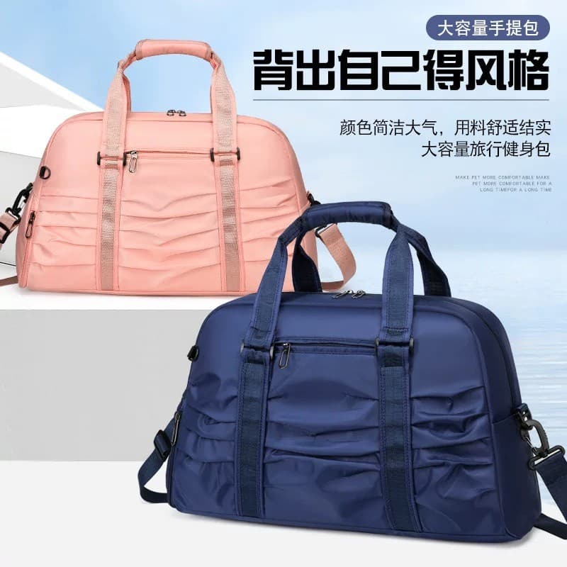 bolsa mala academia e viagem feminina com alça transversal  Impermeavel Chaveiro Pompom Envio rápido