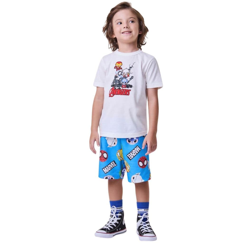 Conj. Camiseta e Bermuda Marvel - Bimbi