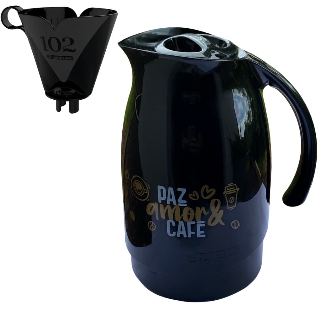 Bule Térmico 700ml mais Suporte para Filtro de Café Sanremo