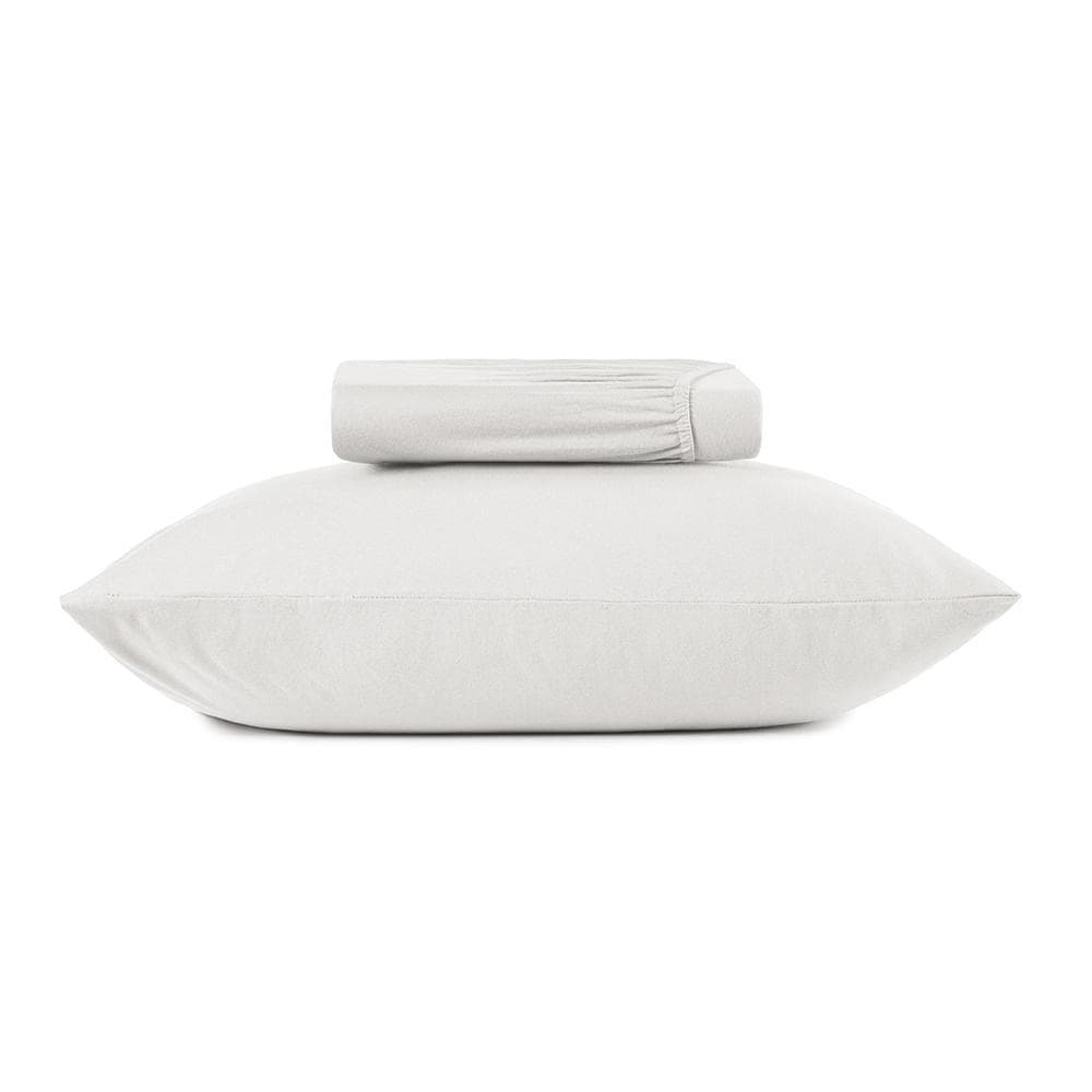 Jogo de Cama Altenburg Solteiro 2 Peças Malha Fio Penteado Branco