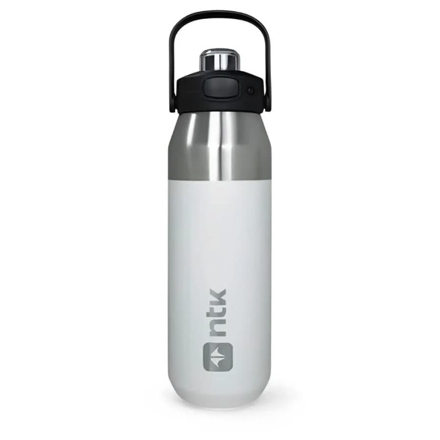 Garrafa Térmica Isomax 1L Aço Inoxidável NTK Branca