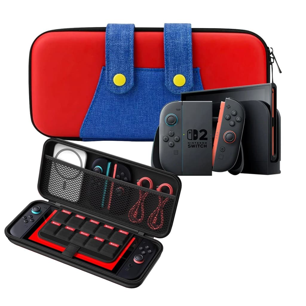 Case Estojo Bolsa Protetora Mario Edition Para Nintendo Switch 2