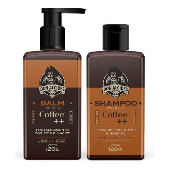 Kit Para Barba Don Alcides - Shampoo De Barba E Balm Coffee