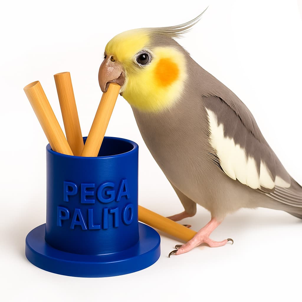 Brinquedo Pega Palito Avuk Pet Para Calopsita Periquito 3D