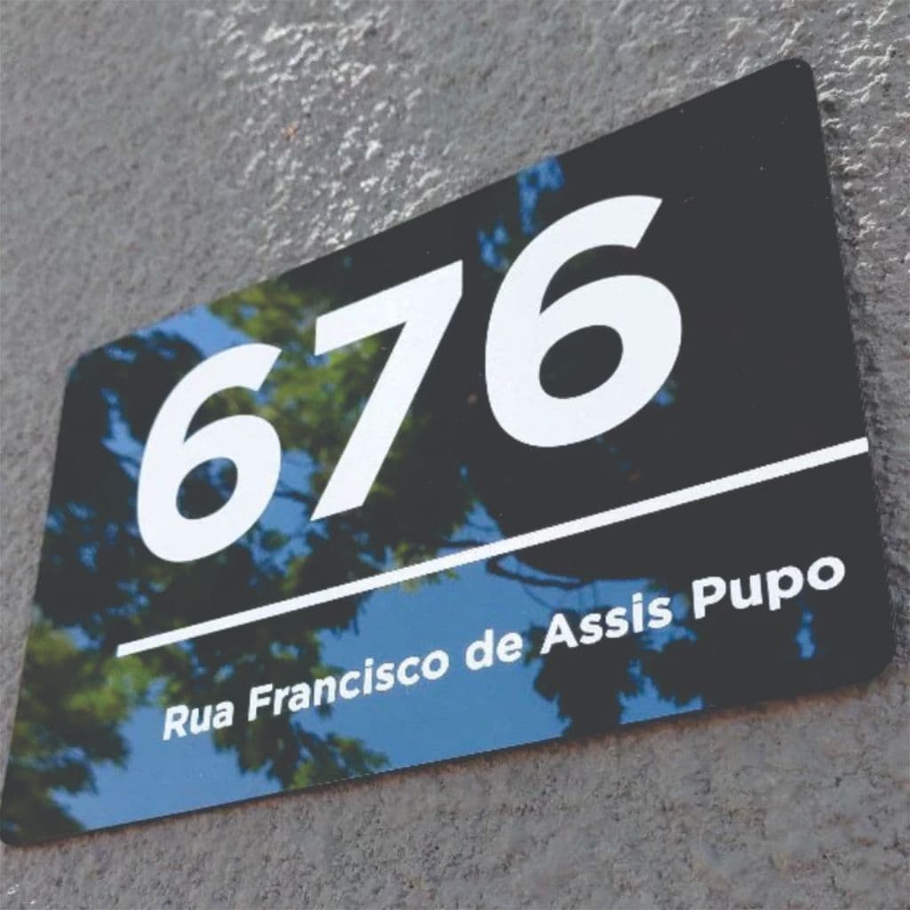 Placa Números para Casa, Loja, Empresa, Galpão, Residencial, Personalizado em Acm (aluminio Composto)