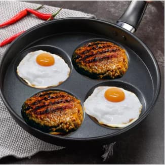 Frigideira 4 em 1 Antiaderente Divisórias Panela Grill Ovo Sanduicheira Fritar Assadeira Cozinha