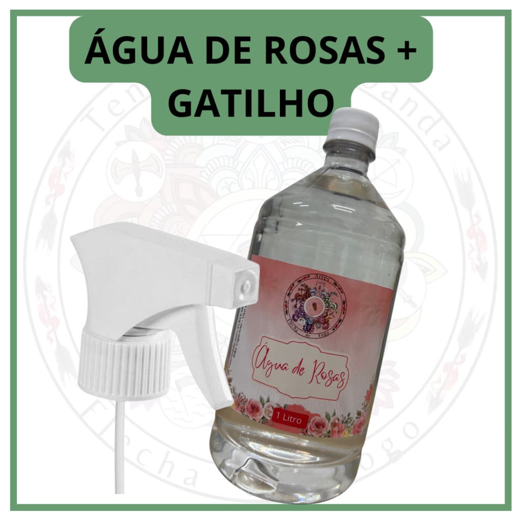 Super Kit Água de Rosas com Gatilho de Spray 1 Litro
