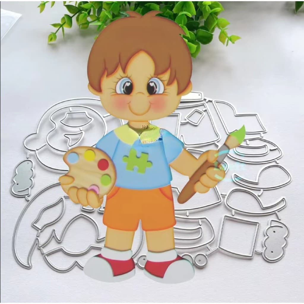 Faca De Corte E Relevo Scrapbook Menino Afonso Grande 22 Cm