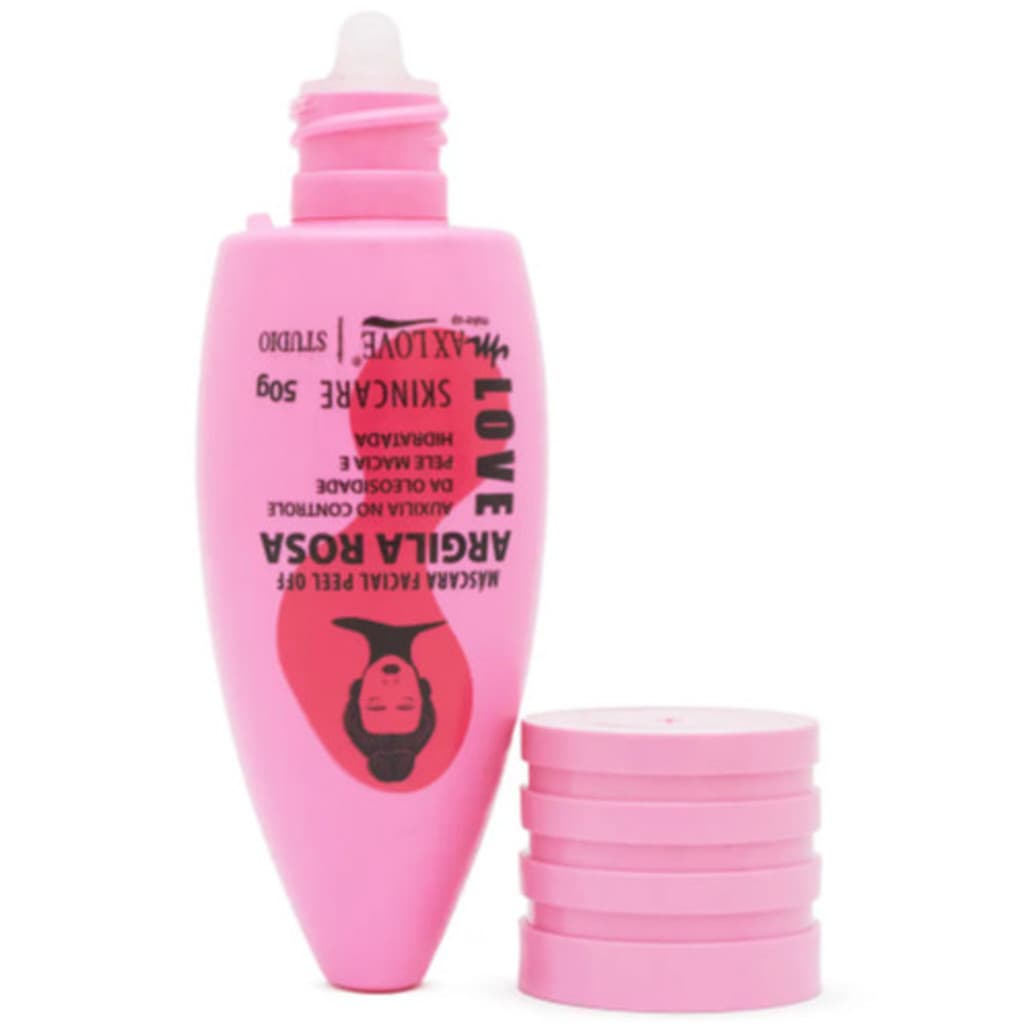 Máscara Facial Peel Off Argila Rosa Max Love com 50g