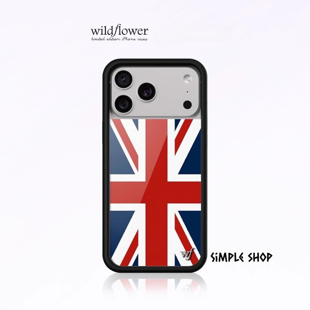 Wildflower Union Jack Capa De Telefone De Luxo Para IPhone17Air 17 16 15 14 13 12 ProMax Plus Soft Side Silicone Anti Dr