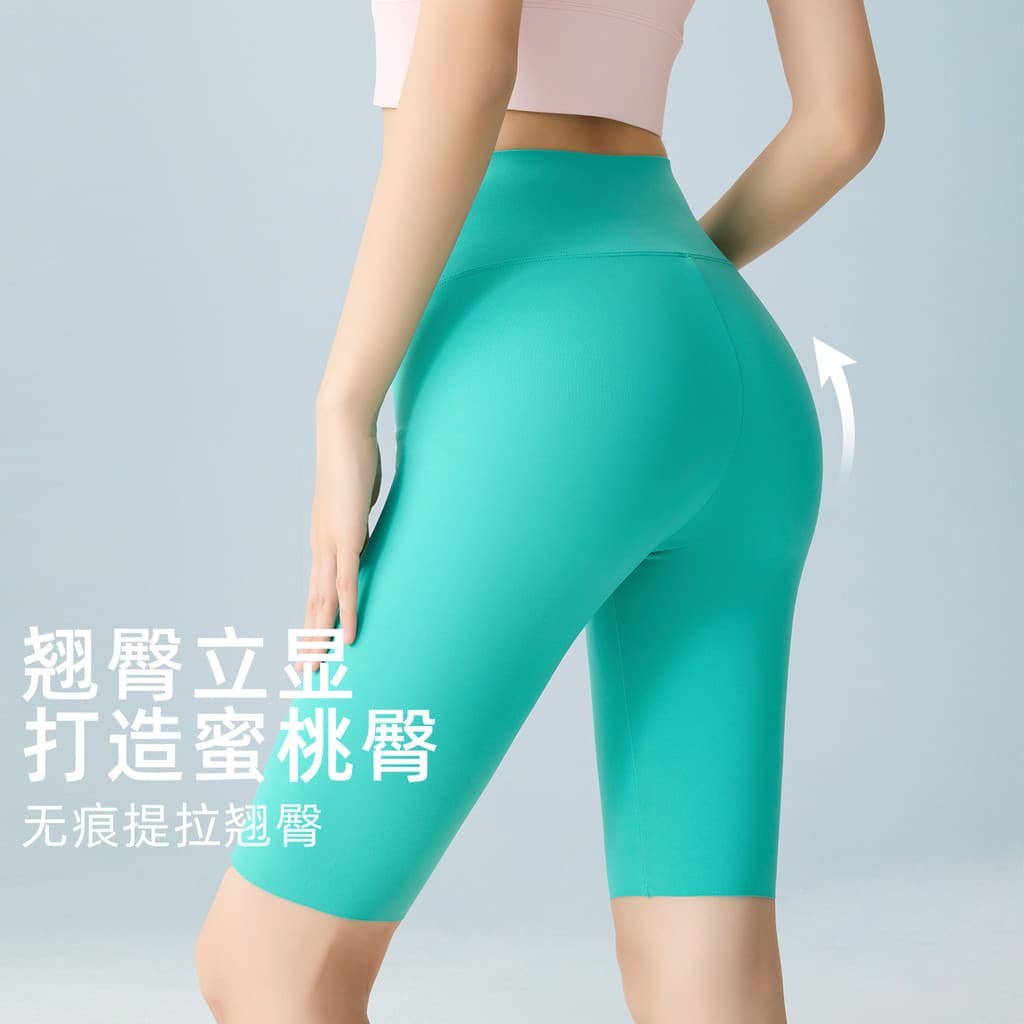 Leggings transfronteiriças femininas estilo fino verão cintura alta barriga-estreitando calças de tubarão mulheres podem