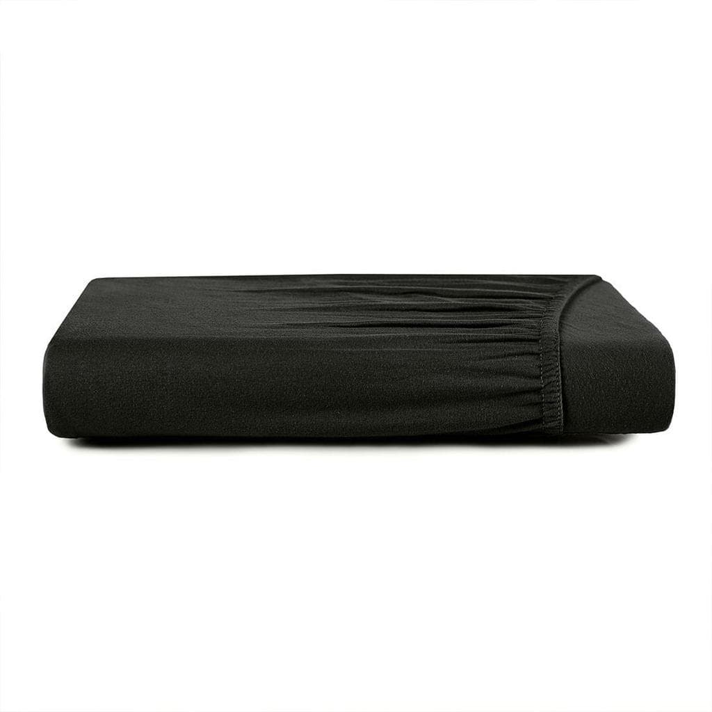 Lençol com Elástico Casal  Altenburg Malha Fio Penteado Preto Primitivo