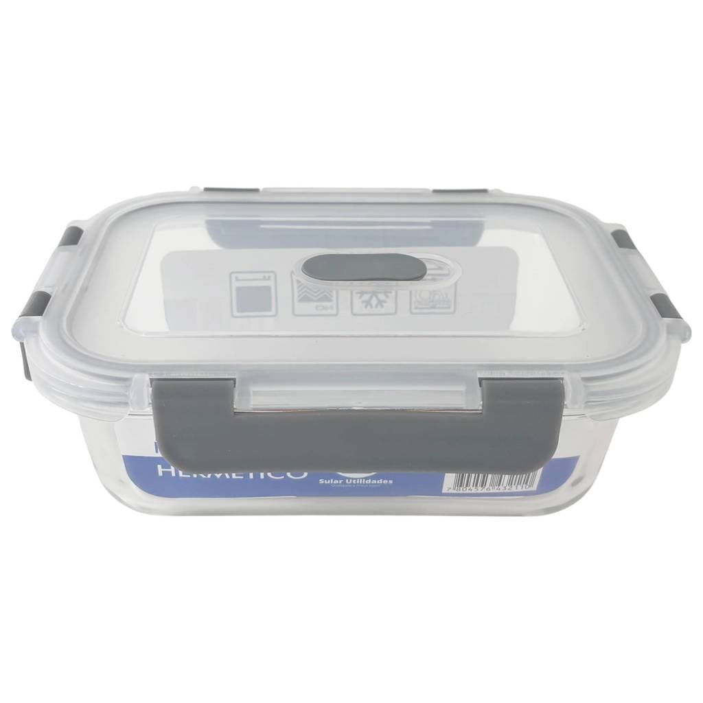 Pote de Vidro Marmita Tampa Fit Dieta Hermética 640mL Quente e Frio