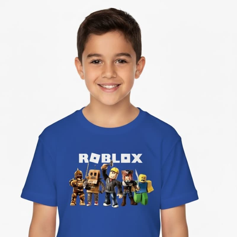 Camiseta Infantil Roblox Manga Curta 100% Algodão menino e menina