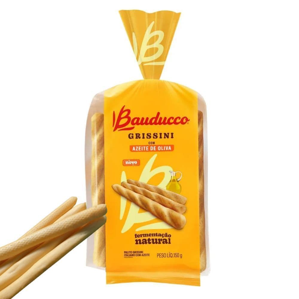 Palitos de Grissini Italiano Bauducco com Azeite de Oliva