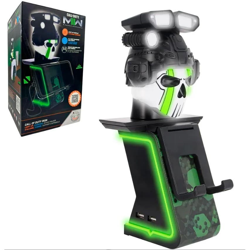 Suporte Cable Guys Ikon Call of Duty Ghost para Controles e Smartphones com LED 24cm Oficial EXG Pro