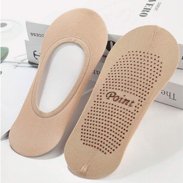 Kit 3 Pares Meias Invisíveis Sapatilha - Antiaderente e Confortável | Cores Sortidas Tam 35-40