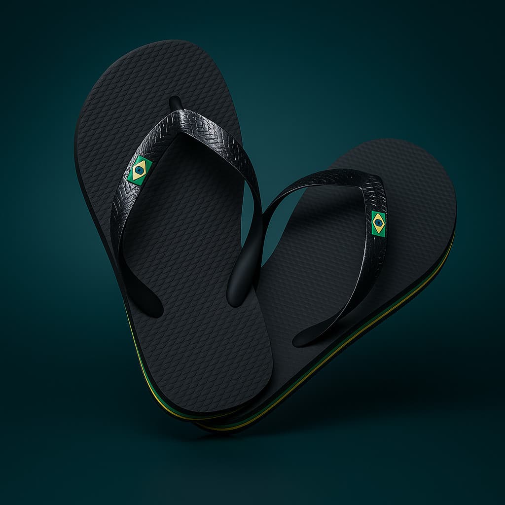 Chinelo de Dedo Masculino Adulto e Infantil com Bandeirinha Brasil – Leve e Macio Barato