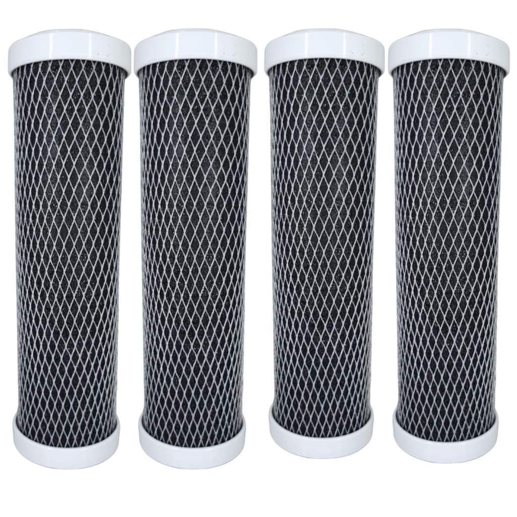 Kit 4 Filtro Refil Carbon Block 10'' X 2 1/2 5 Micra
