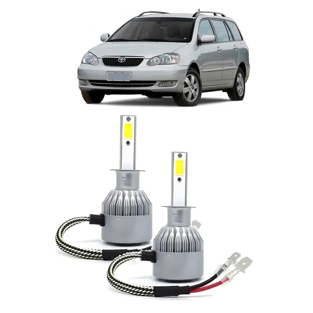 Par Lampada Super LED Farol de Milha Fielder 2003 2004 2005 2006 2007 2008 6000k H3