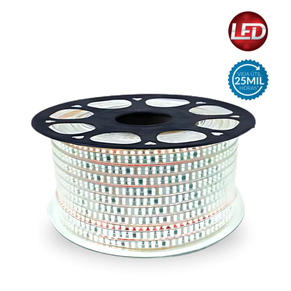 Fita Led Flexível Branco Frio 6500k 50 Metros
