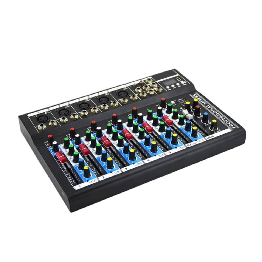 Mesa Mixer de Áudio Profissional 7 Canais Efeitos Digitais