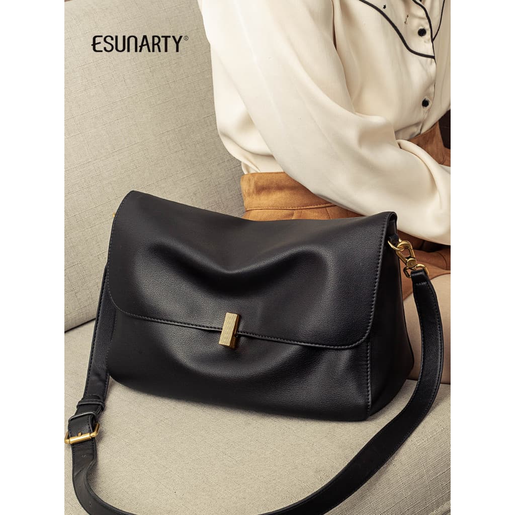 Bolsa de couro genuíno feminino 2026 novo estilo inverno High-End sentido bolsa de corrente de um ombro Casual couro mac