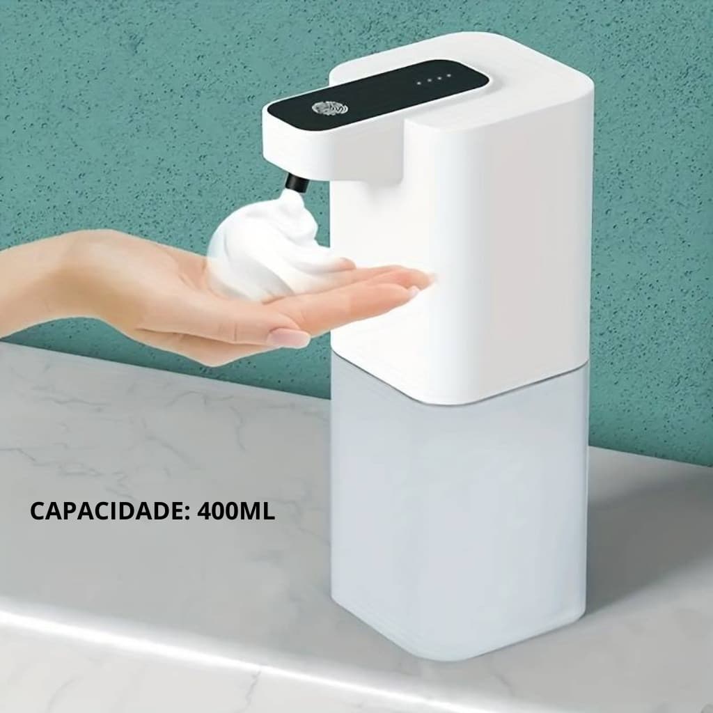 Dispenser Automático de Sabonete Líquido USB-C 400ml com Sensor