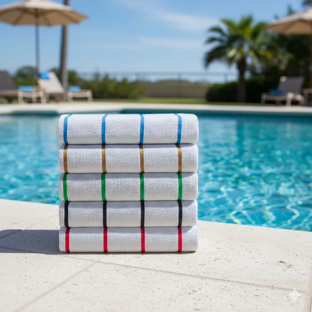 Kit 04 E 02 Toalha Banhão Piscina/Praia Listrada Gigante Premium 100% Algodão Alta Absorção - StoffHaus