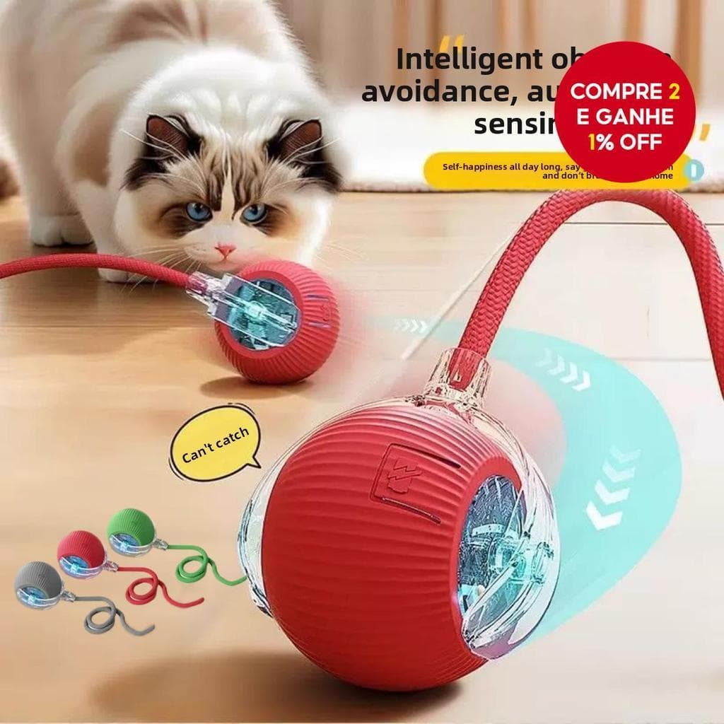 Bolinha Interativa para Gatos Brinquedo Elétrico Automático para Exercícios de Pets