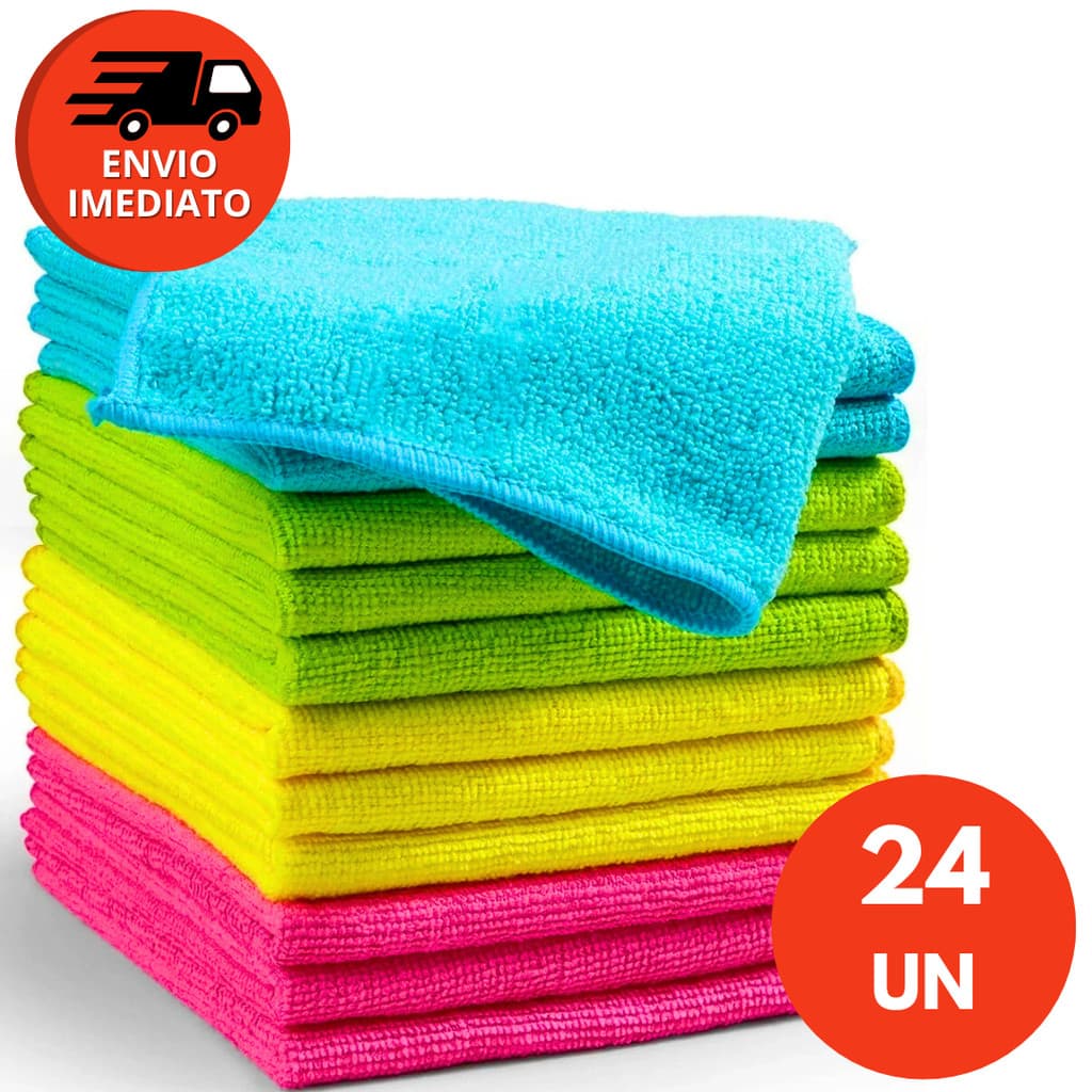 Pano Chão Microfibra Multiuso Limpeza Geral Grande 50x70 Magico Alta Absorção Faxina Casa Comercio