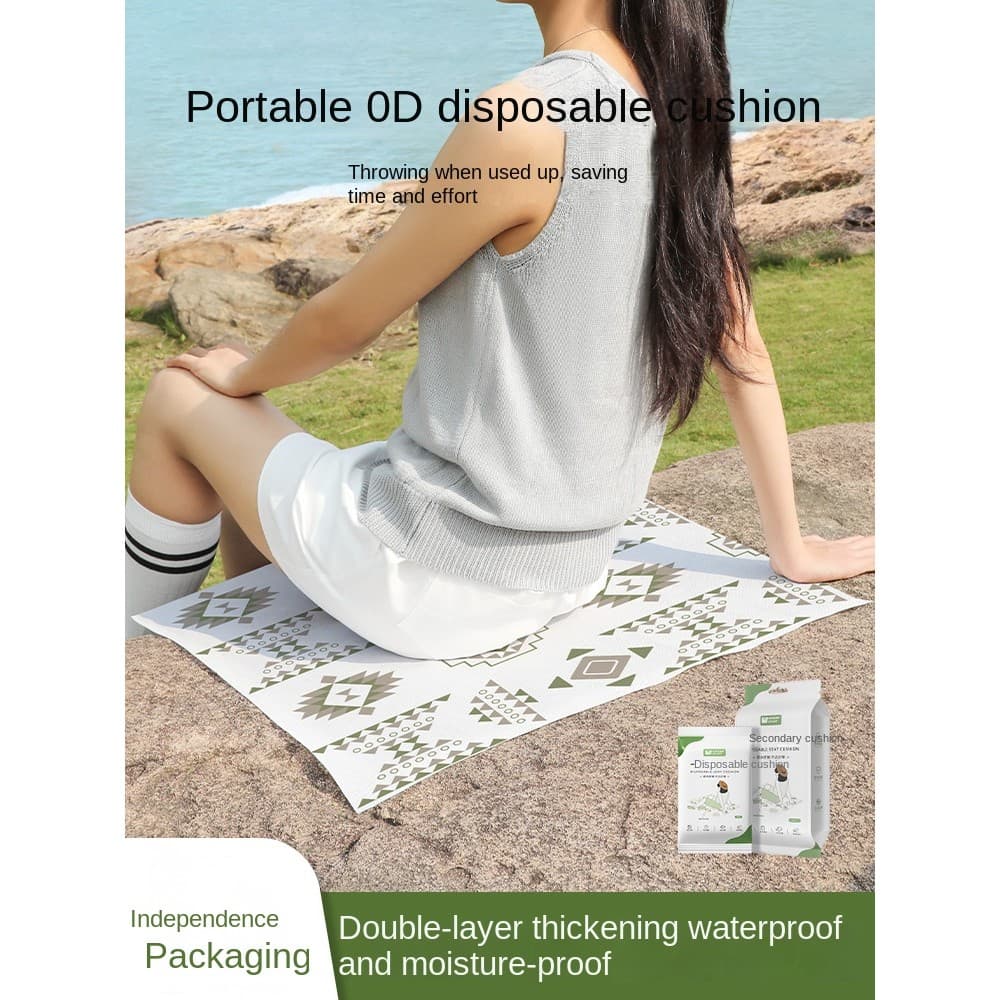 10 peças de acampamento ao ar livre descartável dobrável à prova de umidade tapete portátil Mini tapete de piquenique