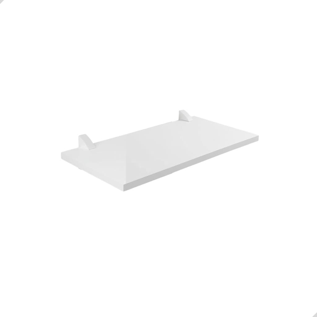 Kit 6 Prateleiras Nicho Multiuso com Suporte 20x40cm Branco Organizador Livros Sala Decoração