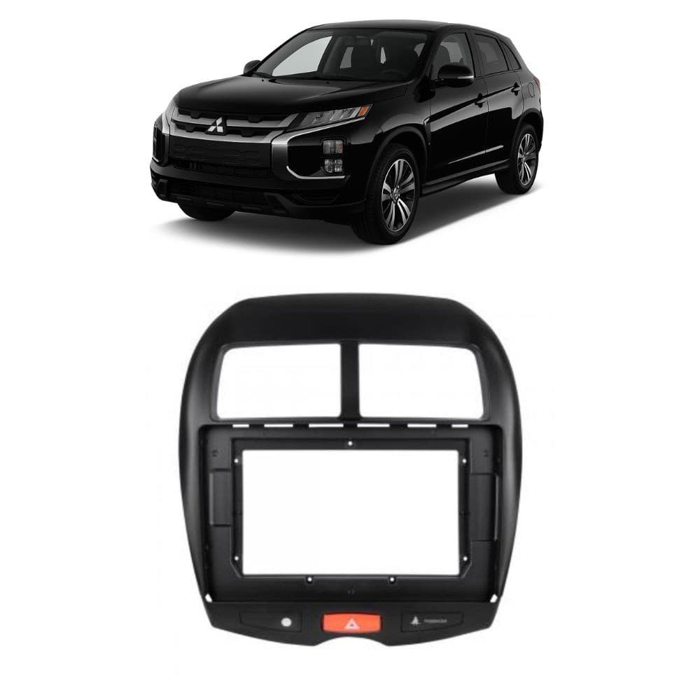 Moldura de 10.1 pol" Mitsubishi ASX 2010 a 2021 Preto Fosco