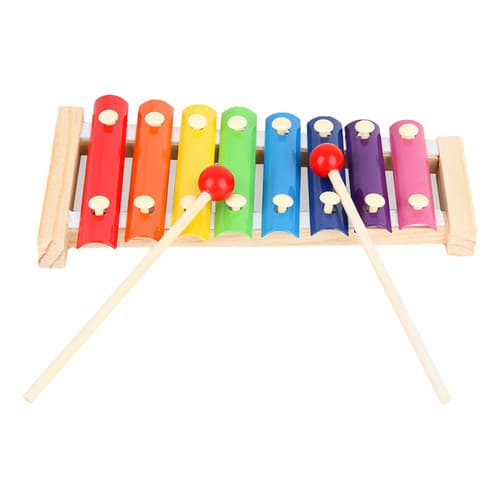 Xilofone Infantil Musical 8 Notas Colorido Educativo Com Baquetas Brinquedo Montessori