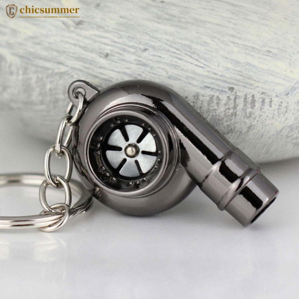 CHICSUMMER 1Pc Auto Car Turbo Manga Chaveiro Turbina Giratória H9M1