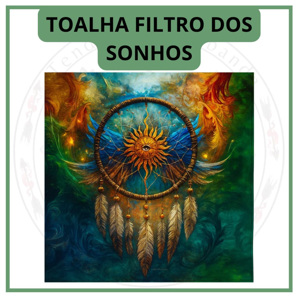 Toalha para Jogo de Tarot 0,70x0,70cm Filtro dos Sonhos