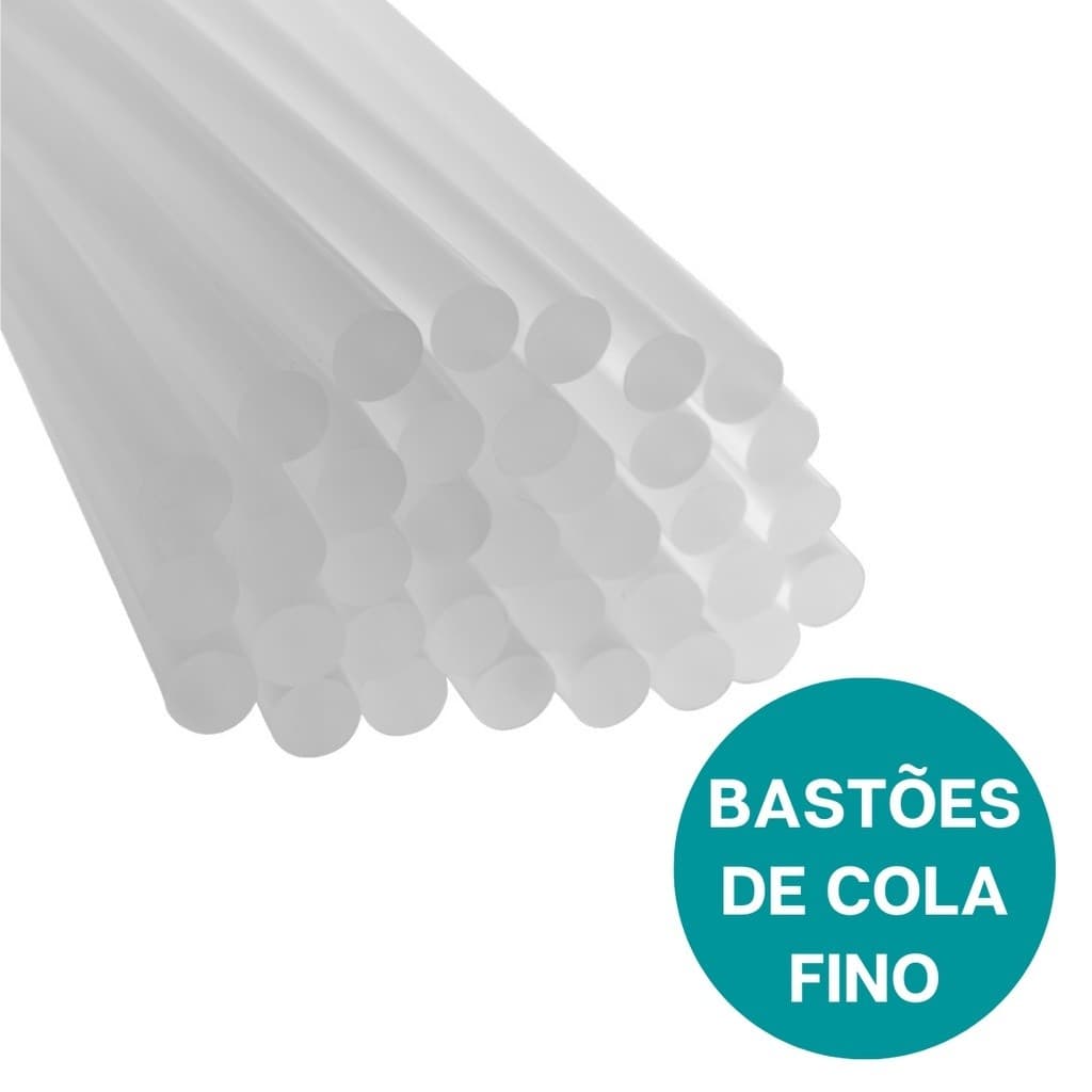 Bastão de Cola Quente Fino Refil Kit 5,10,20 e 30 Unid. Bastões BASTÃO DE COLA QUENTE 7MM
