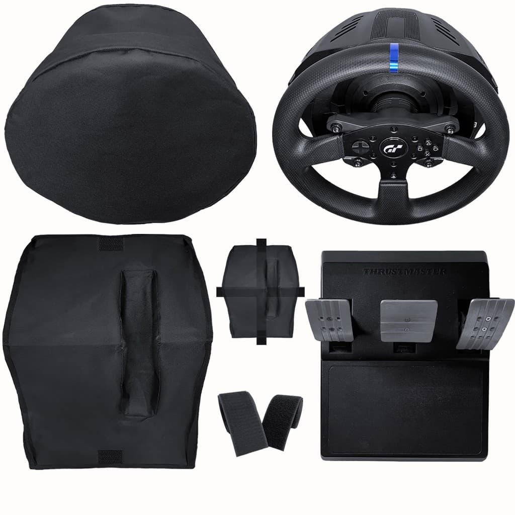 Capas Protetoras Compatíveis c/ Volante e Base T300RS GT + Capa p/ Pedal T3PA Simulador Thrustmaster
