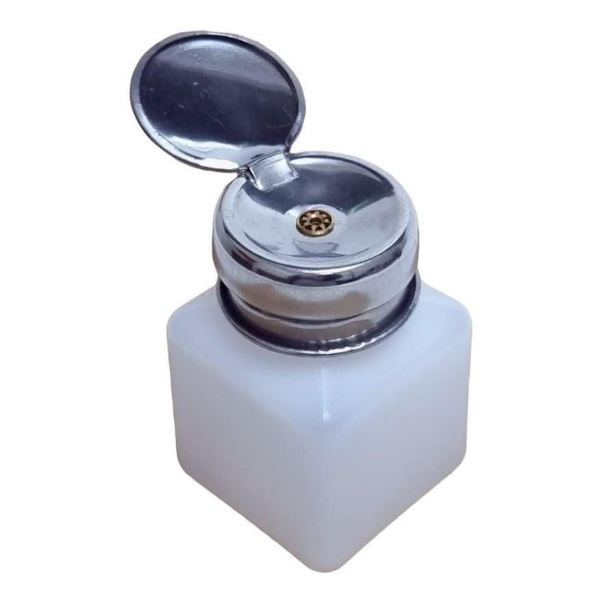 Dispenser Álcool Isopropílico 100ml Plástico Pump Para Bancada Eletrônica Limpeza Técnica